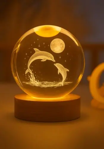 Dolphin Crystal Ball Light