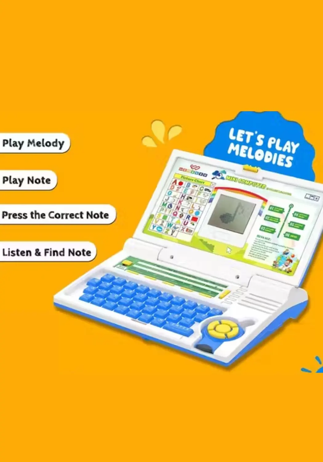Educational Laptop for Kids- Interactive Learning Computer with Keyboard - Image 2
