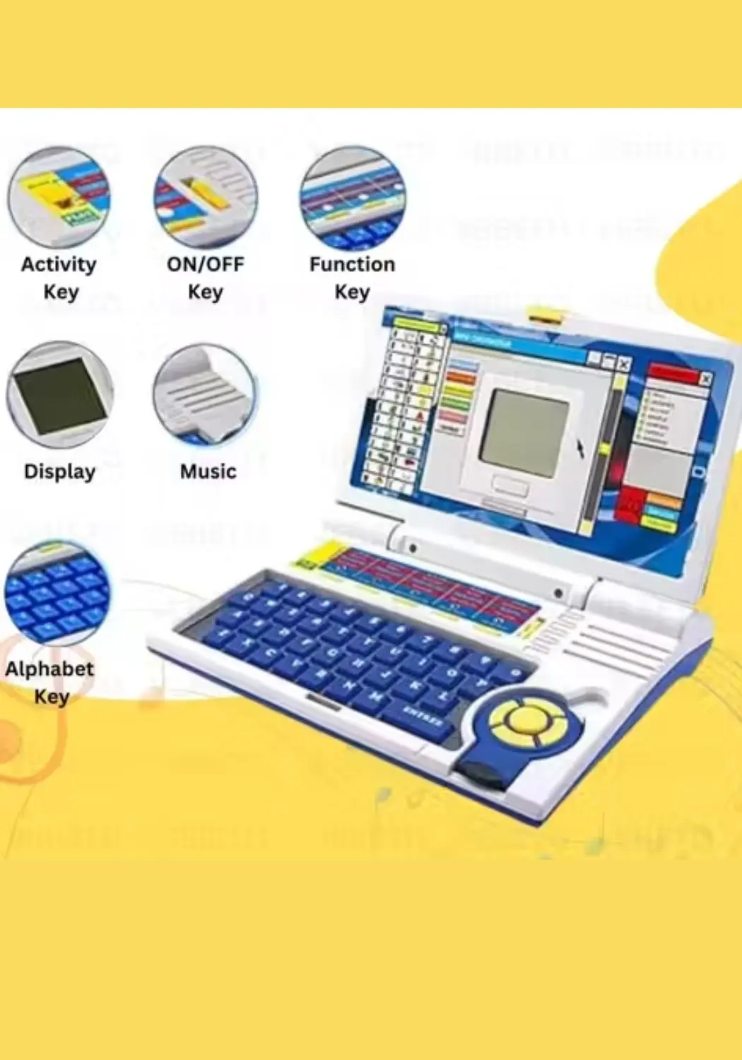 Educational Laptop for Kids- Interactive Learning Computer with Keyboard - Image 3