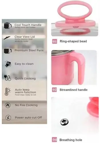 Electric Multi Cooker with steamer 1500 - Rice Cooker - 1.2 litre 600 Watt - Image 3