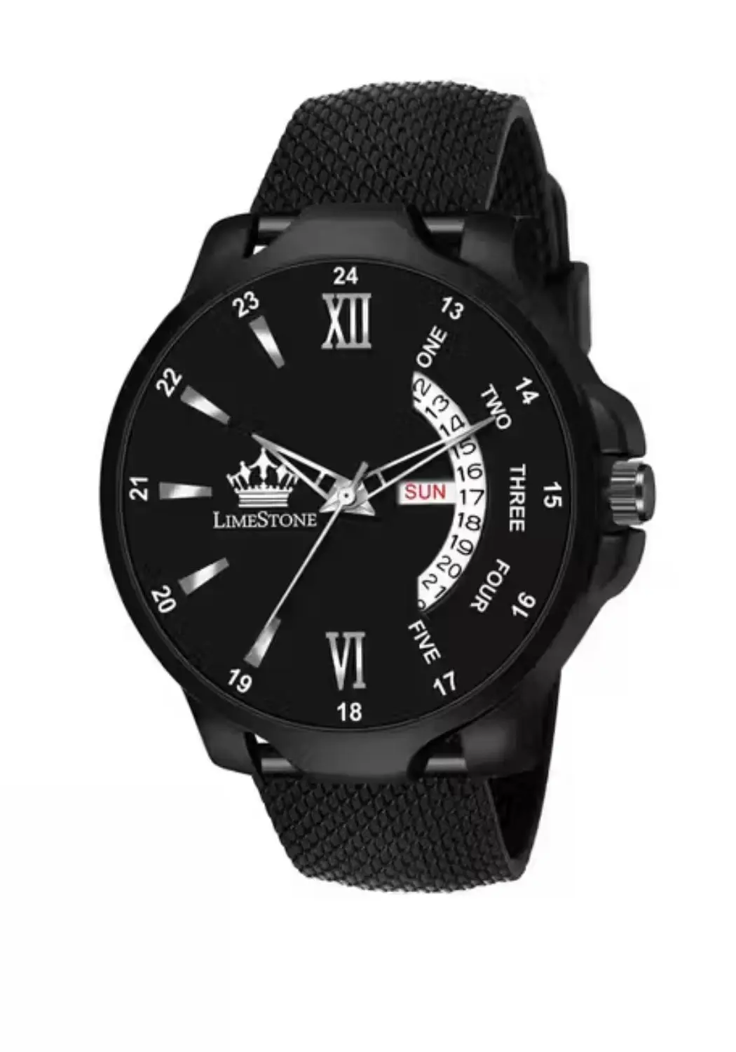 Round bulk men black watch